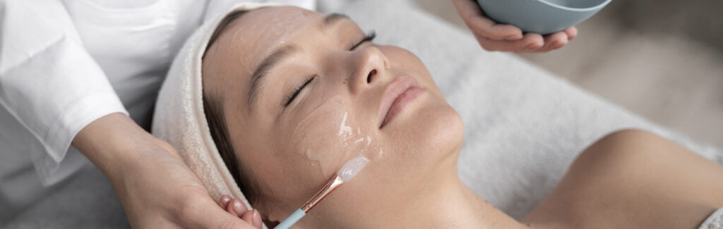 woman, procedure, chemical peels, brush