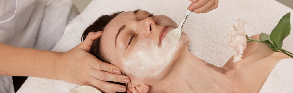 woman, procedure, chemical peels, cosmetologist