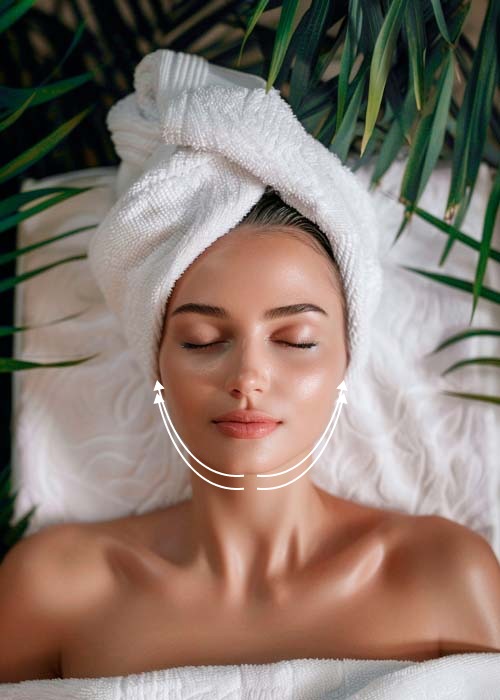 woman, spa, Cryo facial contouring